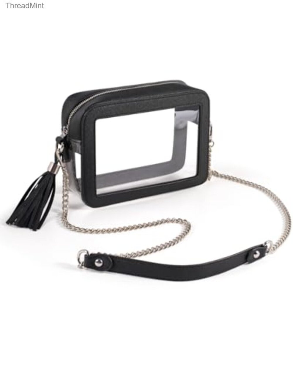 Clear Crossbody Bag Stadium Approved PU Leather PVC
